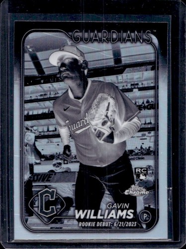 2024 Topps Chrome Update Gavin Williams RC Negative Refractor #USC77 Guardians