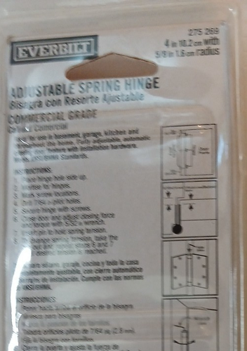 Lot Of (3) Everbilt Adjustable Spring Hinge 4” With 5/8” Radius, Bronze Finish - Picture 6 of 8