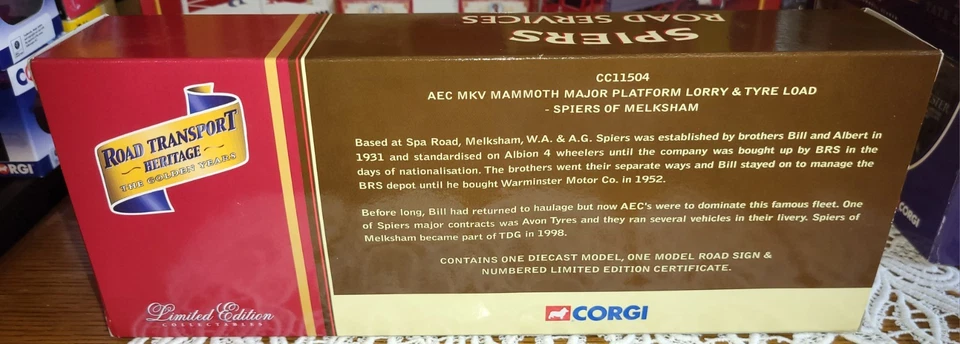 Corgi Classics 1:50  CC11504 AEC MKV MAMMOTH. LIMITED EDITION COLLECTIBLES.  - Bild 4 von 4