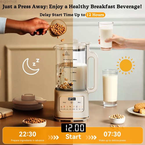 10 in 1 Automatic Nut Almond Milk Maker Delay Start 4H Keep Warm Auto Clean - Picture 26 of 34