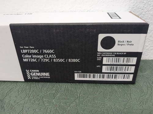 NEW GENUINE - CANON 118 BLACK TONER CARTRIDGE - SEALED - 第 2/8 張圖片