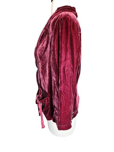 Vintage Polo Ralph Lauren Velvet Blazer Womens L Victorian Whimsigoth Steampunk - Picture 2 of 10