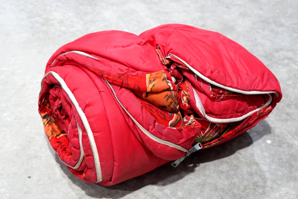 Saco de Dormir Caza Vintage Coleman Franela Forrado Cierva Roja y Ciervo Buck Foto 3 de 4