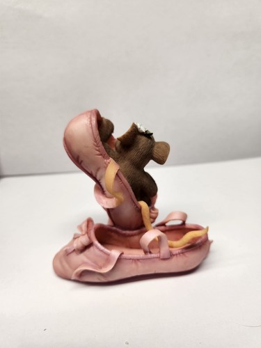 Vintage Charming Tails "YOU HELP KEEP ME BALANCED" Mouse Pink Ballerina Schuhe - Bild 3 von 3