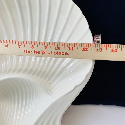 Nautical Shell Shape Chip And Dip Bowl Regent Gallery Portugal Hand Made 13 x13" - Picture 6 of 9