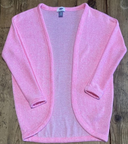 Old Navy Gr. Small (6-7) Mädchen neonpink offene Strickjacke Pullover