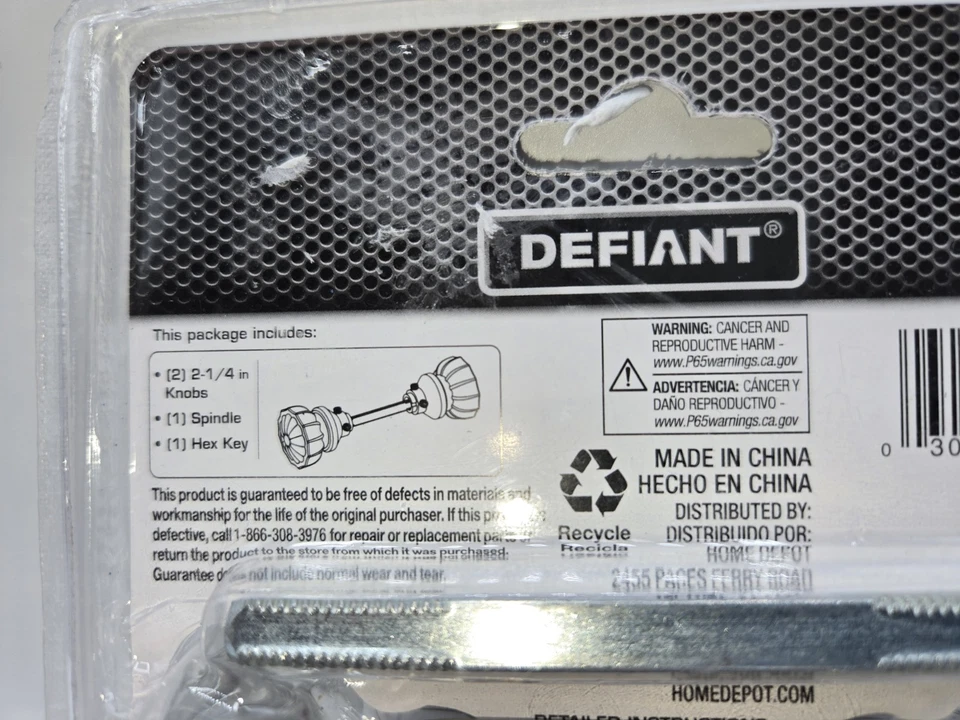 Defiant 2-1/4 pulgadas Perilla de puerta de vidrio victoriano de níquel satinado - 2 por paquete/1 juego Foto 4 de 4