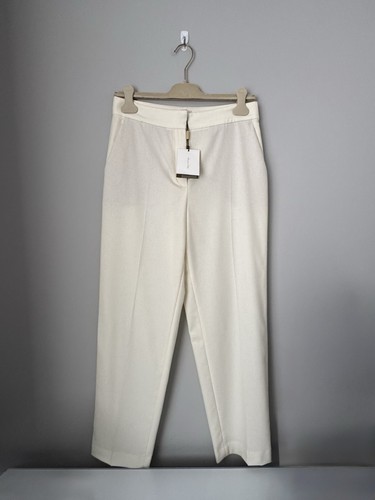 Massimo Dutti Cream/White Wool+Cashmere Suit Set: Blazer+Trousers UK10 EU38 NEW - Picture 10 of 10