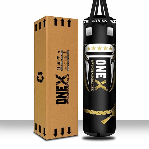 Punch Bag 4-5ft Filled Heavy Duty Punching Training Suspended Boxing Bag MMA Set - Picture 30 of 57