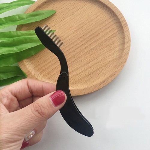 4 Stück Edelstahl Augenbrauenkamm Wimpernpflegebürste gebogen - Bild 3 von 11