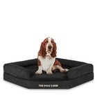 New ListingThe Dog’s Bed Medium Support Memory Foam Waterproof Corner Dog Bed, Large, Bl.