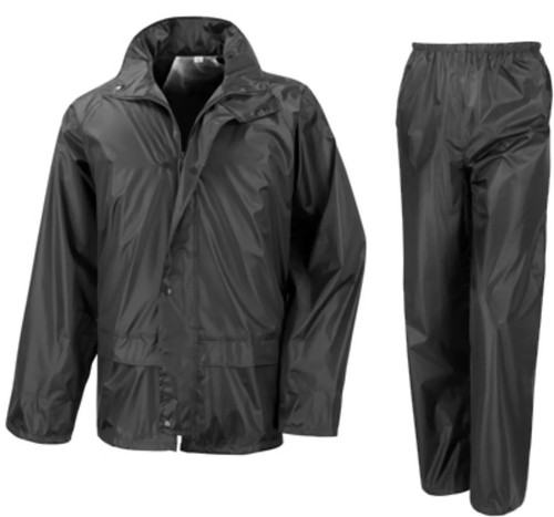 Unisex Waterproof Rain Suit Set 2 Piece Rain Jacket & Trousers PVC Rainwear - Picture 7 of 19