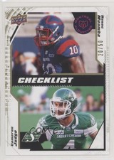 2020 Upper Deck CFL Checklist Gold /50 Henoc Muamba Cameron Judge #199