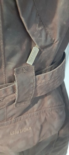 Barbour REBEL, Wachsjacke Damen UK 12 braun Sylkoil Gürtel Countryside - Bild 6 von 17