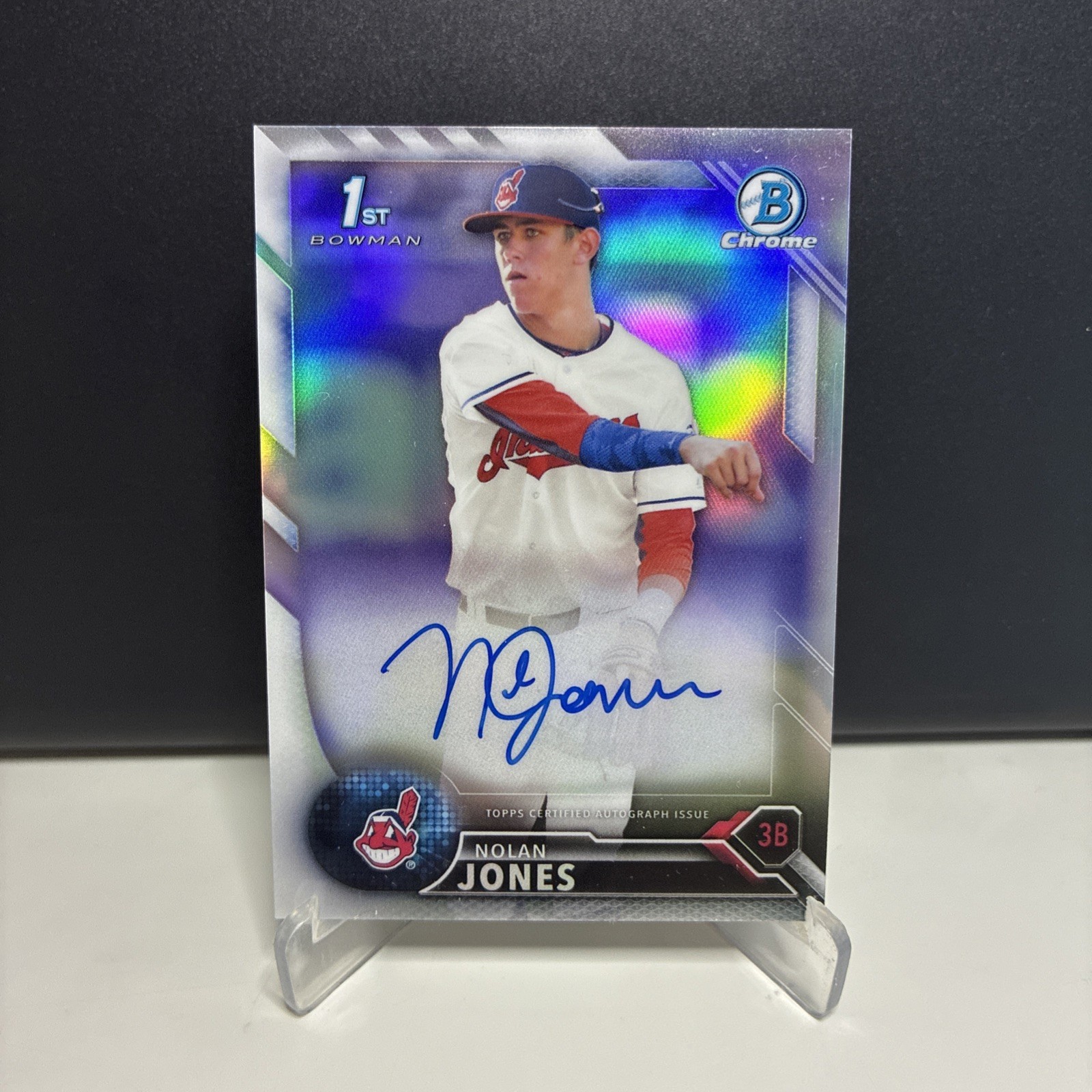 2016 Bowman Draft Chrome Refractor Auto Nolan Jones 1st Bowman #/499