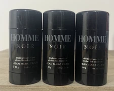 3 x HOMME NOIR by Jean Marc Paris Deodorant Stick 2.8 oz NEW MEN