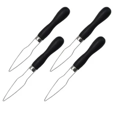 4 Pack Easy Button Hook - Button Assist Device Helper Tool - Stainless Steel