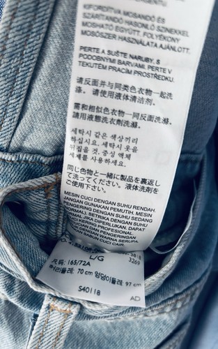 Neu mit Etikett Levi's Baggy Denim Overall hellblaue Waschung Größe L - Bild 6 von 6