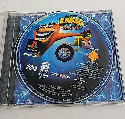 Crash Bandicoot 3: Warped (Sony PS1) Missing Cover black label - Picture 2 of 5