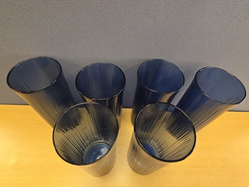 Set 6 Bicchieri Iittala Tapio Wirkala 2065 Viiru Blu Made in Finland Vintage - Foto 4 di 24