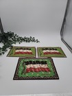 3 Pc Lot Large Country Flag Tobacco Felts Germany 11 X 7 Antique