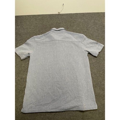 Zara Mens Textured Camp Shirt Button Down Short Sleeve Casual Top - Picture 5 of 7