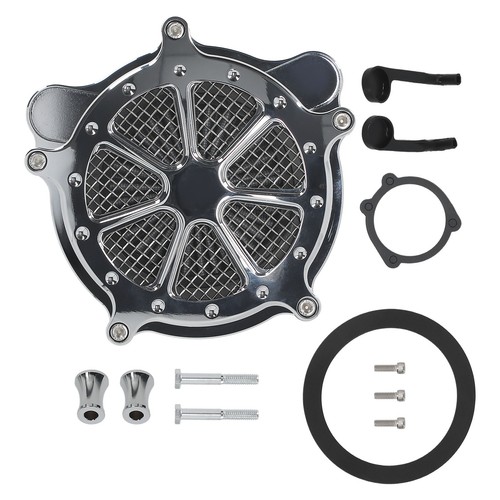 Air Cleaner Filter Intake Kit Chrome for Harley Touring 2000-17 Road King NEW - Bild 4 von 12