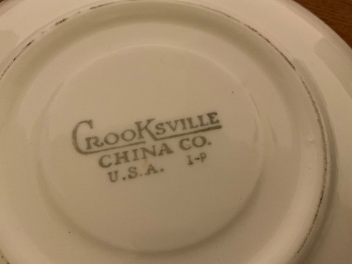 Crooksville Tasse und Untertasse Spring Blossom Floral Gold 30er Jahre Vintage - Bild 4 von 4
