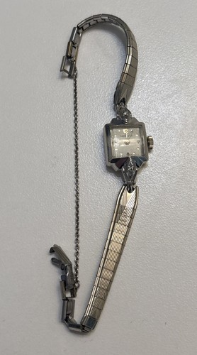 Vintage Longines Women’s Watch 14K Gold Case, 2 Diamonds, Gold Filled Band