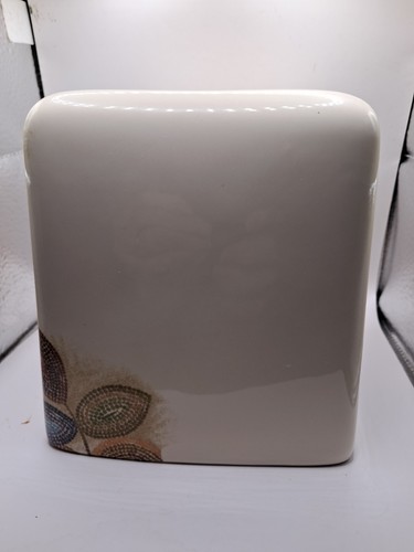 Croscill Cerámica Porcelana Pañuelo Caja Cubierta Mosaico Hojas Baño 5.25" x 6" - Imagen 5 de 8