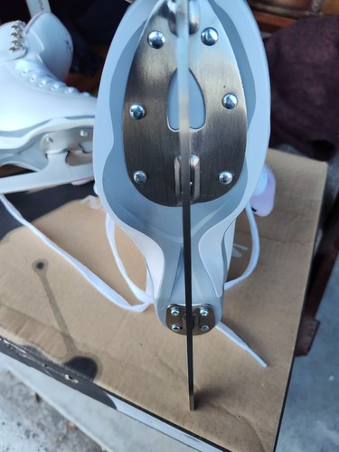 Soft Skate von Jackson weiß grau & rosa Eis Eiskunstlauf Schlittschuhe Größe 6 Frau oder Mädchen - Bild 7 von 11