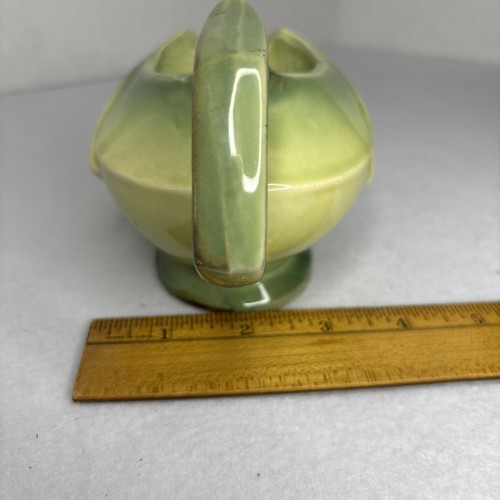 MCM Vintage Antik McCoy USA Kunstkeramik Avacado Grün Blatt Milchkännchen - Bild 10 von 10