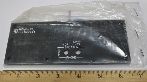 New Old Stock Beechcraft ADF Panel Overlay, PN 58-340032-1 - Picture 4 of 5