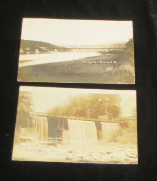 Lot of 2Point Pleasant, PA RPPC's1908Aquaduct & Rail Road Bridge