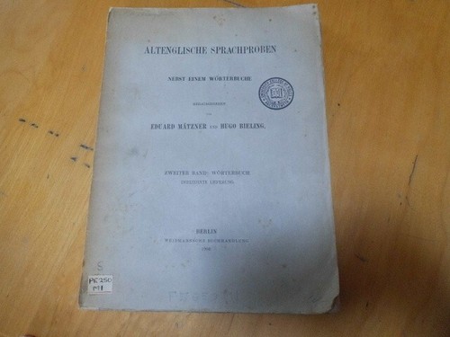 Eduard Matzner Sprachproben Nebst Einem Worterbuche 4 volumes - Picture 11 of 16