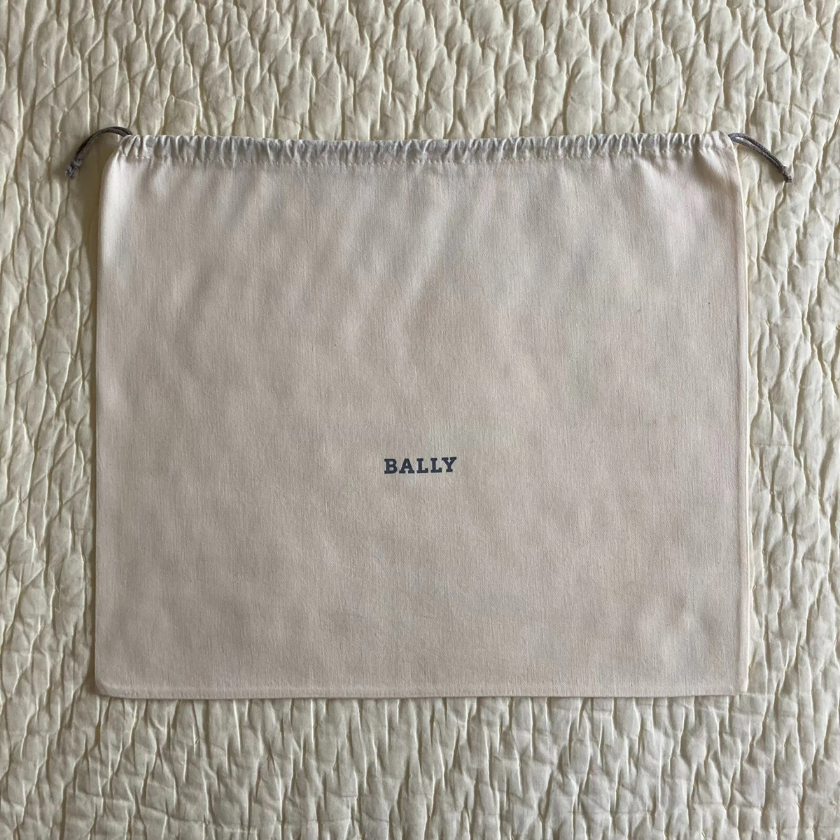 Bally Dust Bag Medium Large 14 in x 16.5 in Cotton Rope Drawsting Logo