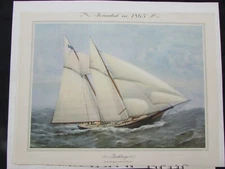 A HISTORY OF THE PRINTS AND PAINTINGS - T. G. DUTTON 1866 "YACHTING" -  CALENDAR