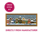 Riolis Counted Cross Stitch Kit 1683 Christmas City - Cozy Winter View of Street
