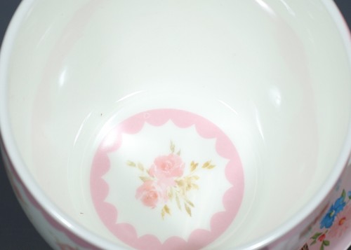 Taza Jumbo China Hueso PÁJARO AZUL Y SAUCE FLORES ROSA CHINTZ - Imagen 4 de 4