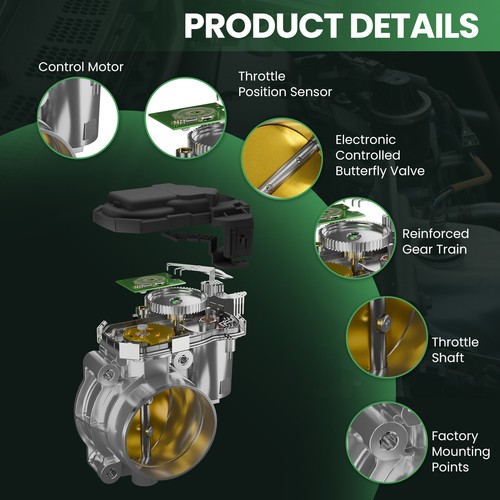 Cuerpo del acelerador con sensor de posición apto para Ford E-350 E-450 F-250 Super Duty Mustang - Imagen 5 de 9