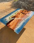 Ocean Epoxy Resin Top Handmade Dining Table Tops Acacia Wooden Table Home Decors