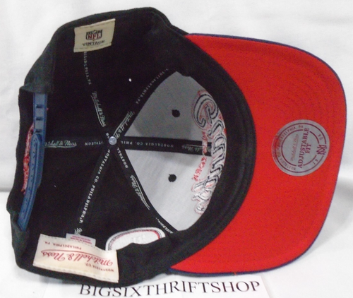 Vintage NFL Mitchell & Ness New York Giants Script Snapback Adjustable Hat Cap - Picture 6 of 6