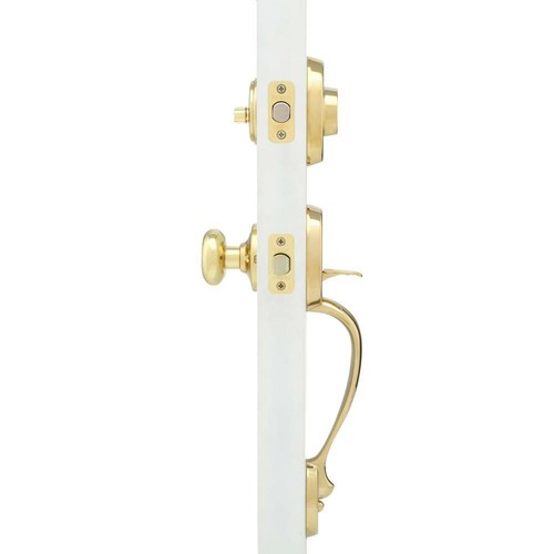 Kwikset Door Handle Set Keyed Entry Single Cylinder Deadbolt Flat Ball