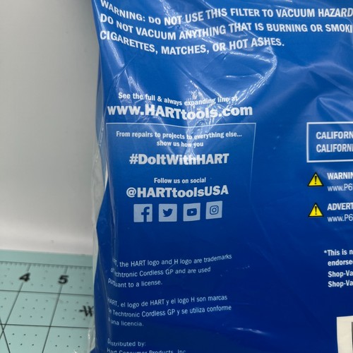 HART 6 to 16 Gallon Standard Dust Collection Bag, 3-Pack, VDBM 3701, Wet/Dry Vac - Picture 5 of 7