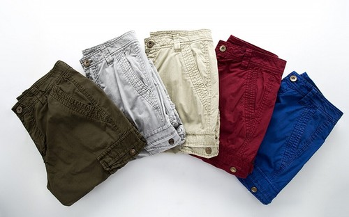 Mens Cargo Combat Shorts Cotton Chino Twill Knee Length Half Pants MultiPocket - Picture 3 of 22