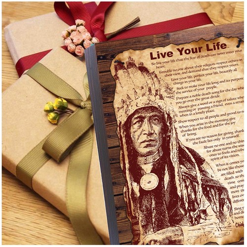 Chief Tecumseh Live Your Life American Shawnee Chief Motivationsgedicht - Bild 5 von 9