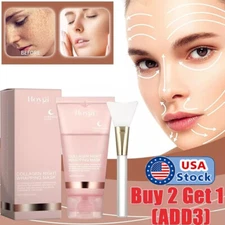 Collagen Night Wrapping Mask Overnight Wrapping Peel Off Natural Facial Mask 75g