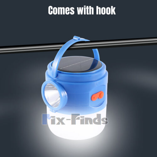 Luces de Camping Solares USB Recargable Lámpara Emergencia Linterna LED Camping - Imagen 11 de 16