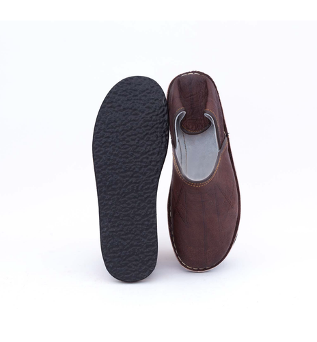 NEW MOROCCAN LEATHER MEN POINTY BABOUCHE SHOES SLIPPERS SHEEPSKIN MULES SLIDES - Picture 30 of 33