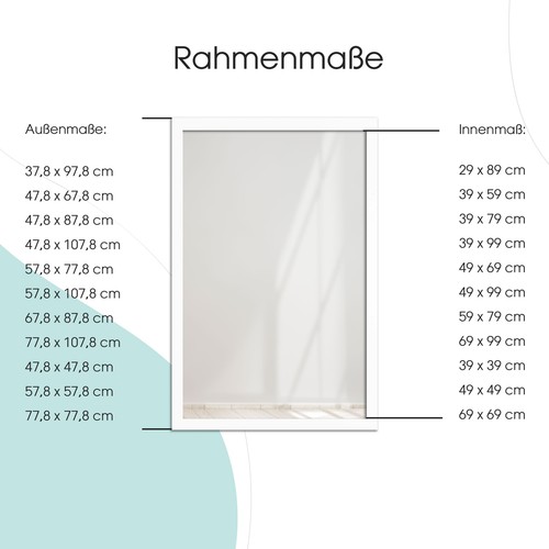 Miroir avec cadre baroque | feuille d'or (décor) | miroir mural | en 11 tailles - Photo 4/18